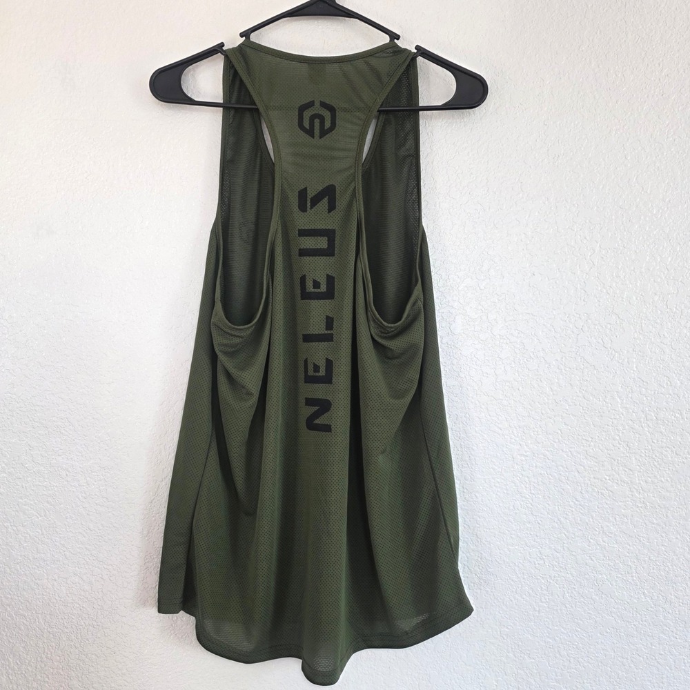 Neleus Mens Athletic Tank Top Olive‎ Green Racerback Gym Workout Fitness